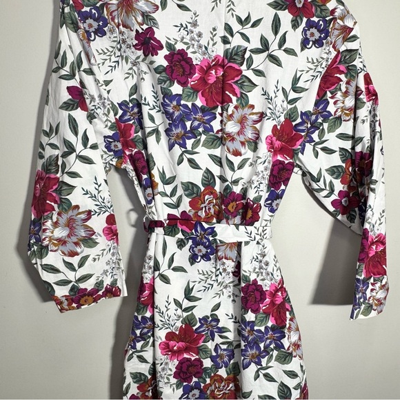 Victoria's Secret Gold Label Vintage Floral 100% Cotton Robe Size Small - Picture 7 of 12